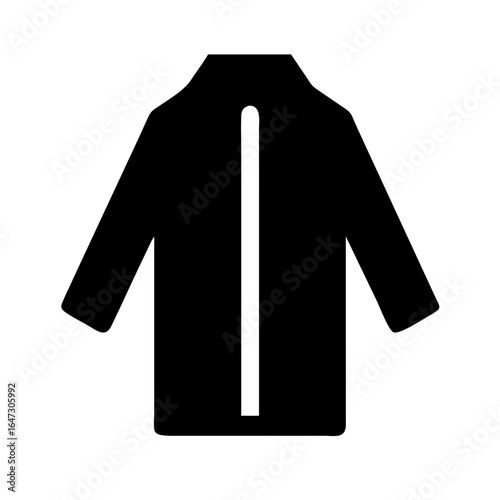 A simple black coat, classic and practical.

