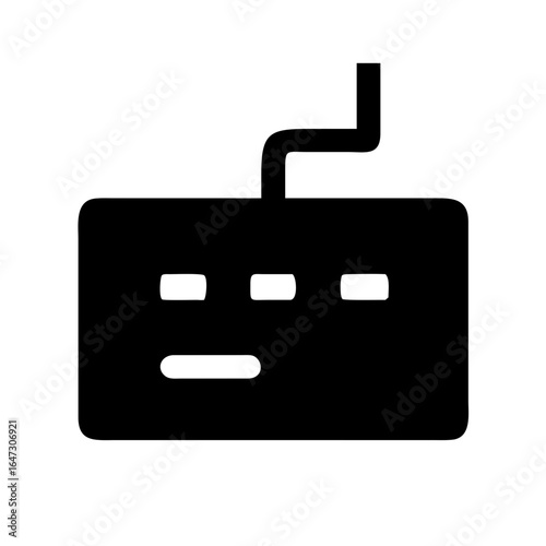 A simple black keyboard icon.
