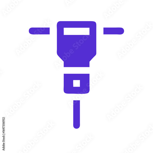 A powerful demolition tool, a jackhammer.
