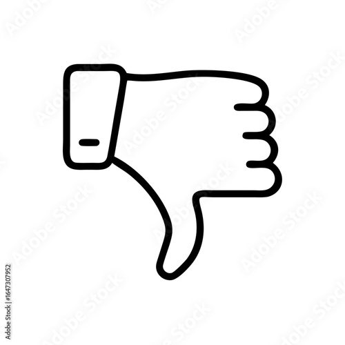 Dislike icon, thumbs down.
