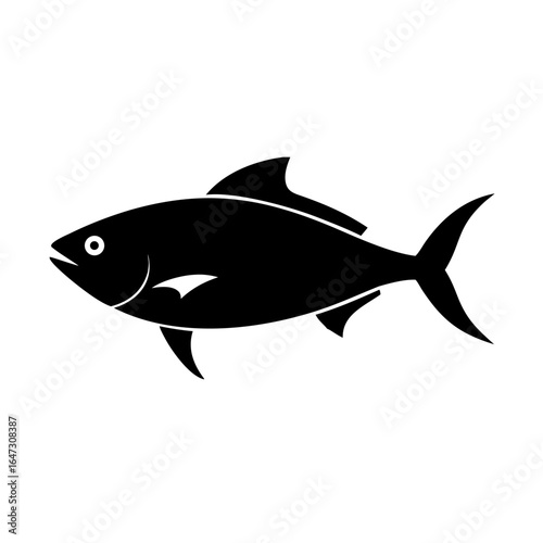 Silhouette of a tuna fish.
