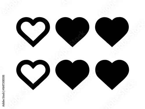 Hearts, some filled, some empty. A simple rating system.
