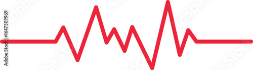 vector illustration of heart beat graph