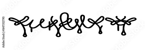 Abstract design of tangled lines and shapes.