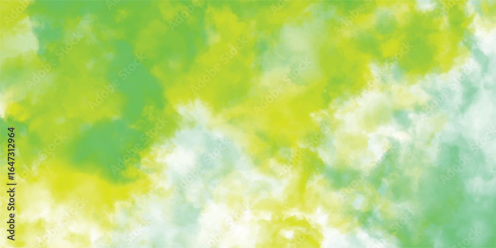 Fototapeta premium Abstract watercolor texture background in shades of green and yellow suitable for various design projects