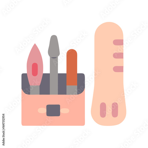 Nail care tools in a compact case.
