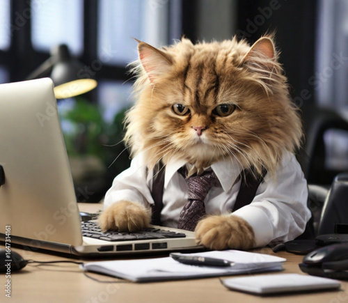 cat and laptop
