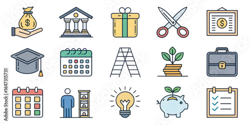 Mental Health and Wellness Icon Collection with Self-Care, Therapy, Mindfulness, and Support Symbols