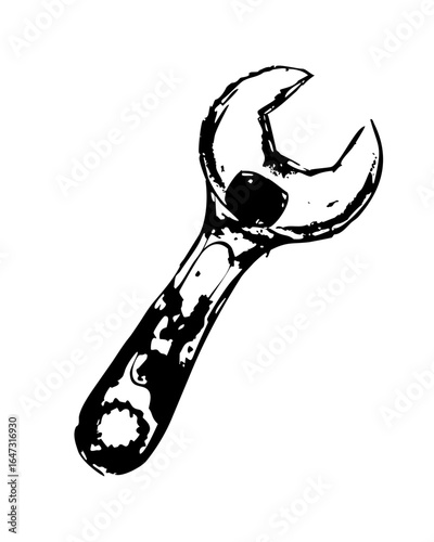 A wrench, symbolizing repair and maintenance.
