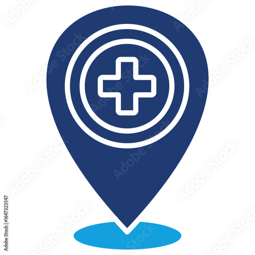 Location Flat Blue Icon