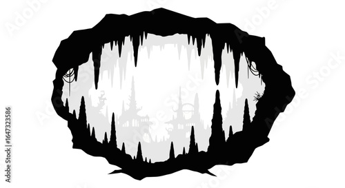 mysterious cave entrance unveiling hidden worlds perfect for fantasy adventure and mystery designs