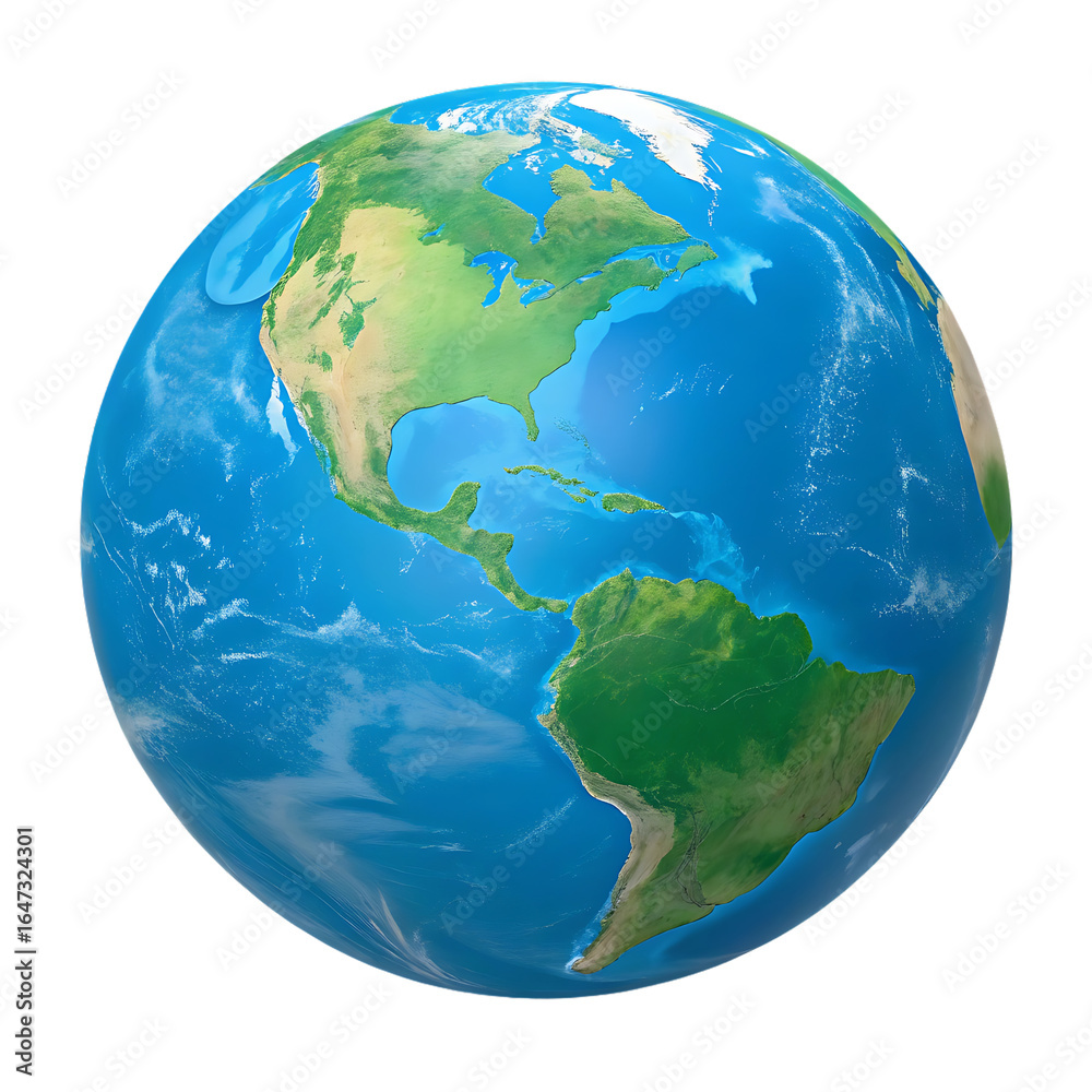 Obraz premium Planet Earth blue green continents globe world