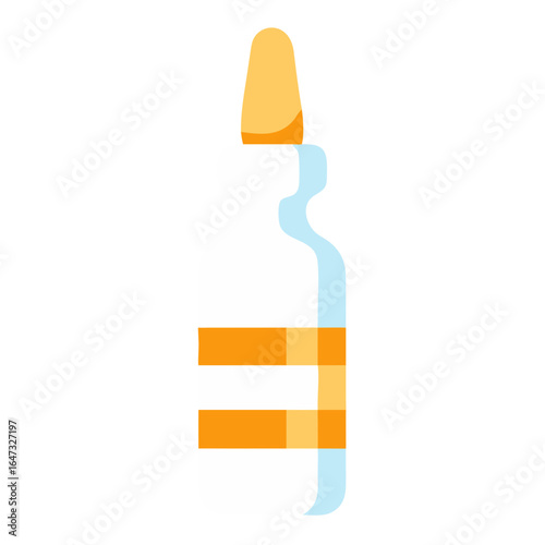 Orange and white nasal spray bottle.
