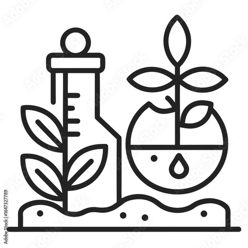 Soil Test Outline Vector