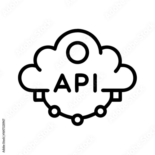 Cloud-based API icon.
