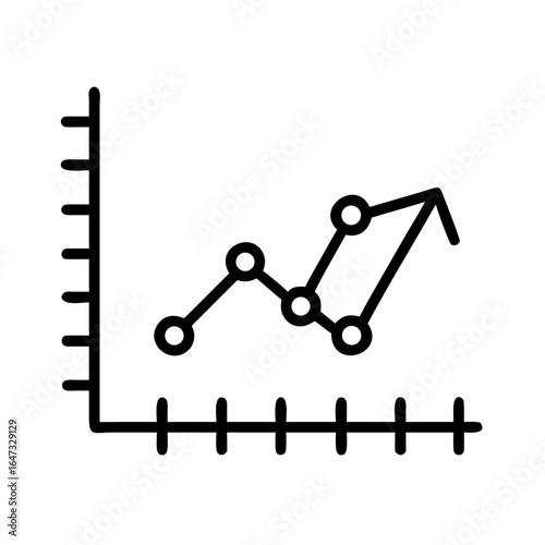 Positive upward trend graph.
