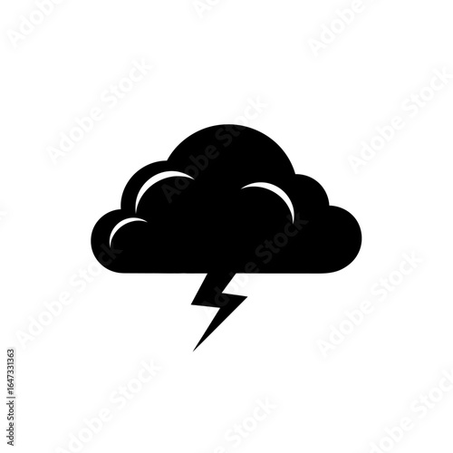 stormy weather icon illustrating sudden change unexpected events and powerful impact for business technology and nature designs