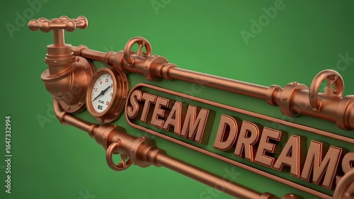 Immerse yourself in Steam Dreams with this captivating steampunk-inspired video background animation