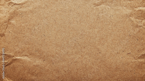 crumpled brown baking paper background. vector art. Brown paper close-up