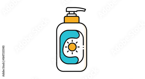 Sunscreen lotion for skin protection against harmful ultraviolet rays during outdoor activities and beach trips