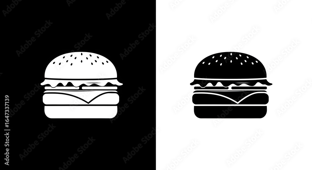 Fototapeta premium Burger Icon