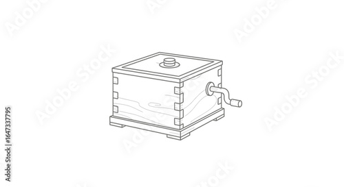 vintage wooden music box nostalgia craftsmanship and timeless melody illustration