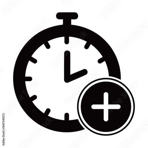 silhouette image of a clock with seconds on a transparent background