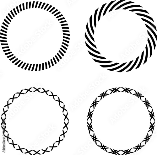 concentrated circles  black and white, halftone, vector