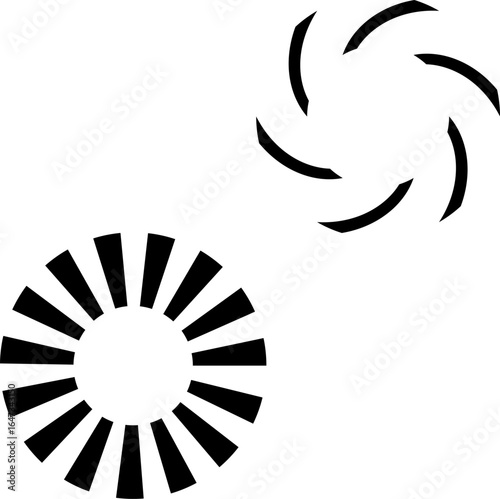 concentrated circles  black and white, halftone, vector