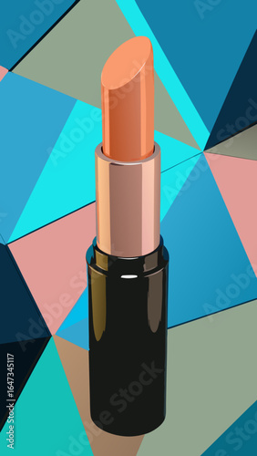 Elegant, colorful lipstick tubes isolated on a striking black background highlight the beauty and glamour of makeup