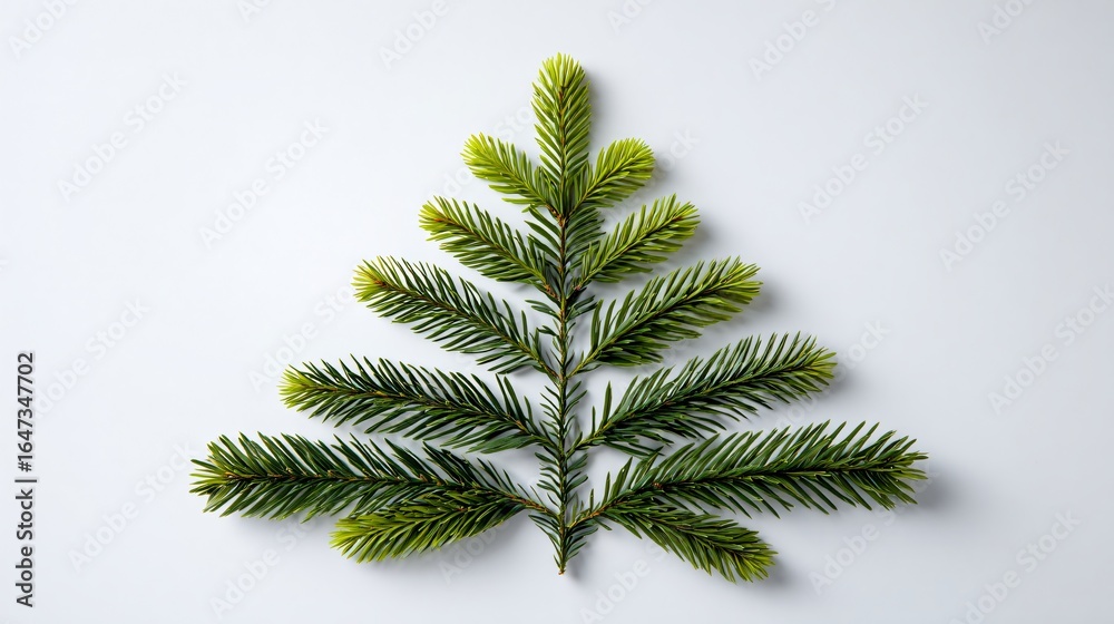 Obraz premium Elegant Holiday Decoration with Spruce Branches Shape Chris - Festive Season Concept