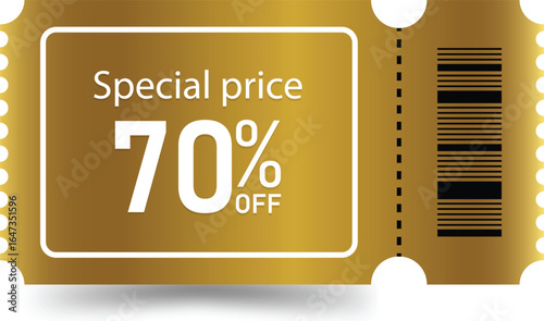 Special Price 70% Off Gold Ticket