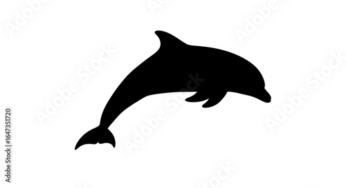 leaping dolphin silhouette perfect for ecofriendly ocean conservation and marine life designs websites and branding projects