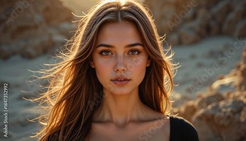 Beautiful brunette woman