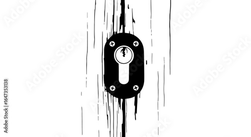 keyhole on weathered wood illustrating security privacy and access control for websites blogs and securityrelated designs