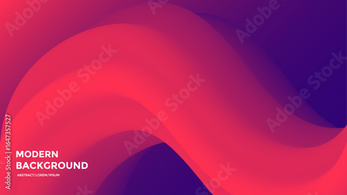 Abstract modern background with smooth flowing gradient waves in vibrant pink and purple tones