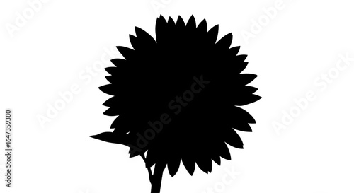bold sunflower silhouette perfect for nature designs ecofriendly branding and summerthemed projects