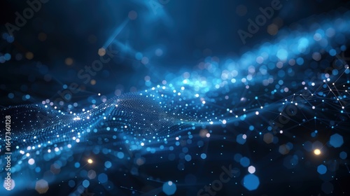 Abstract concepts of cybersecurity technology and digital data protection. Protect internet network connection with polygons, 