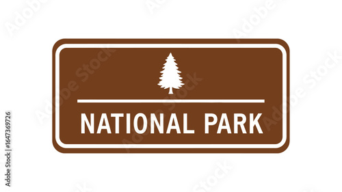 National Park Sign Navigating Nature's Wonders and Exploring Protected Areas. (Illustrator, 59)