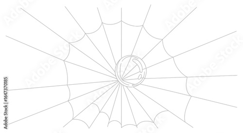 entrapment and capture a conceptual image of a sphere caught in a spiderwebs intricate design symbolizing challenges and strategic solutions