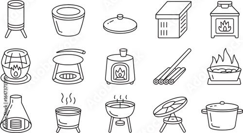 Camping cooking equipment and fire elements stove