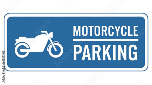 Motorcycle Parking Sign Designated Area for Two-Wheeled Vehicles, Parking Information