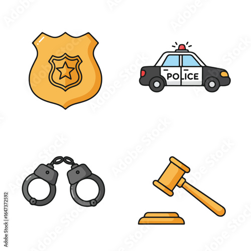 Crime icons Police