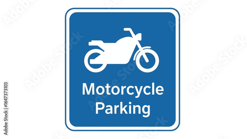 Motorcycle Parking Sign Designated Area for Two-Wheeled Vehicles - Ensuring Organized Parking Spaces