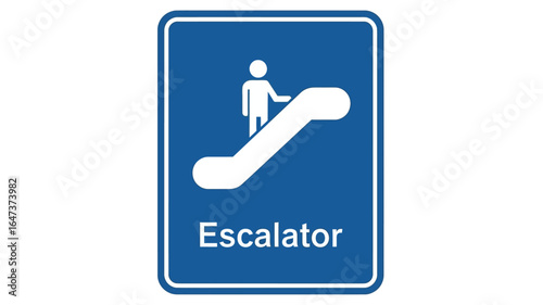 Escalator Sign Navigational Icon in Public Spaces - Guiding Users with Clarity