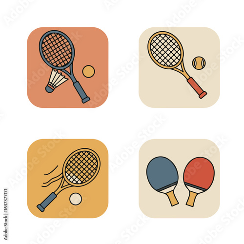 Racket Games Icons