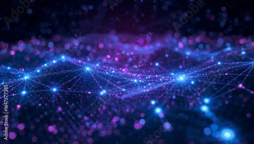 Glowing Particle Network in Space