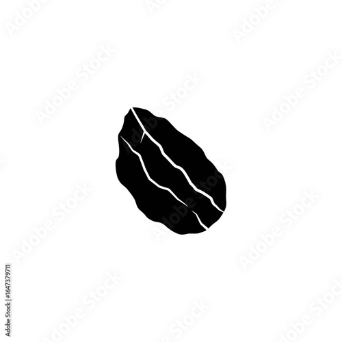 single raisin silhouette perfect for food packaging ingredient labels and healthy eating campaigns