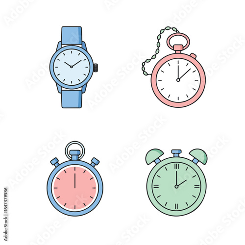 Four timepieces
