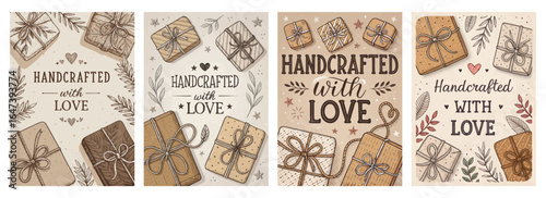 Elegant collection of handcrafted gift tags featuring beautifully tied presents and artistic designs.